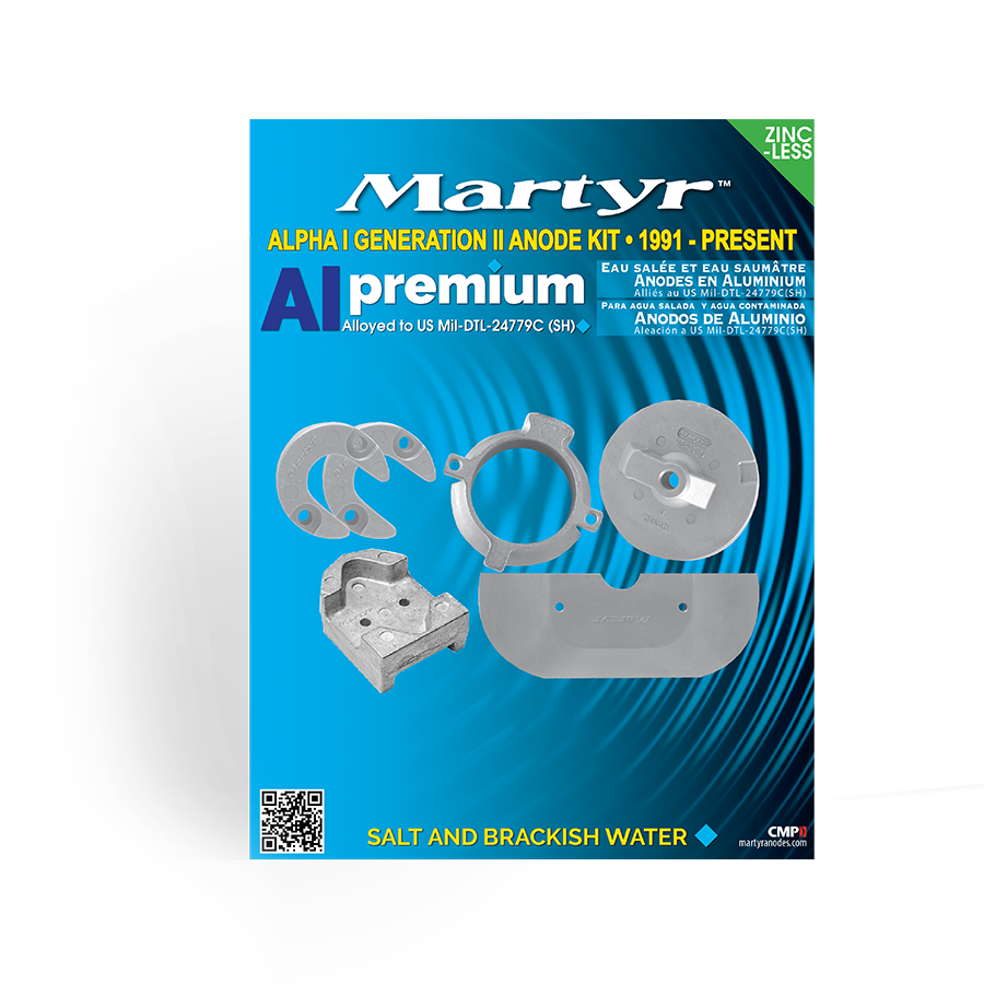 Mercury Alpha 1-2 foot anode kit, 1991 onwards