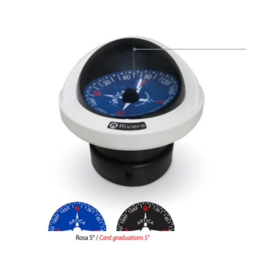 Bussola Artica BA1 Ø 76 mm lettura posteriore.