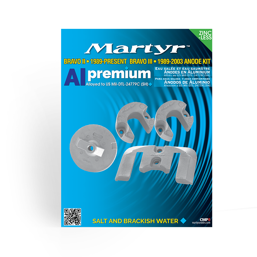 Kit anodi piede mercury Bravo 2-3