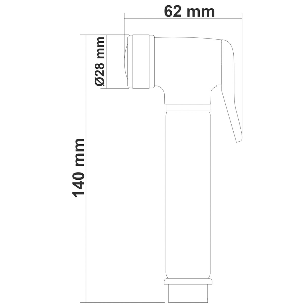 HIGH-SMOOTH hand shower in chromed brass