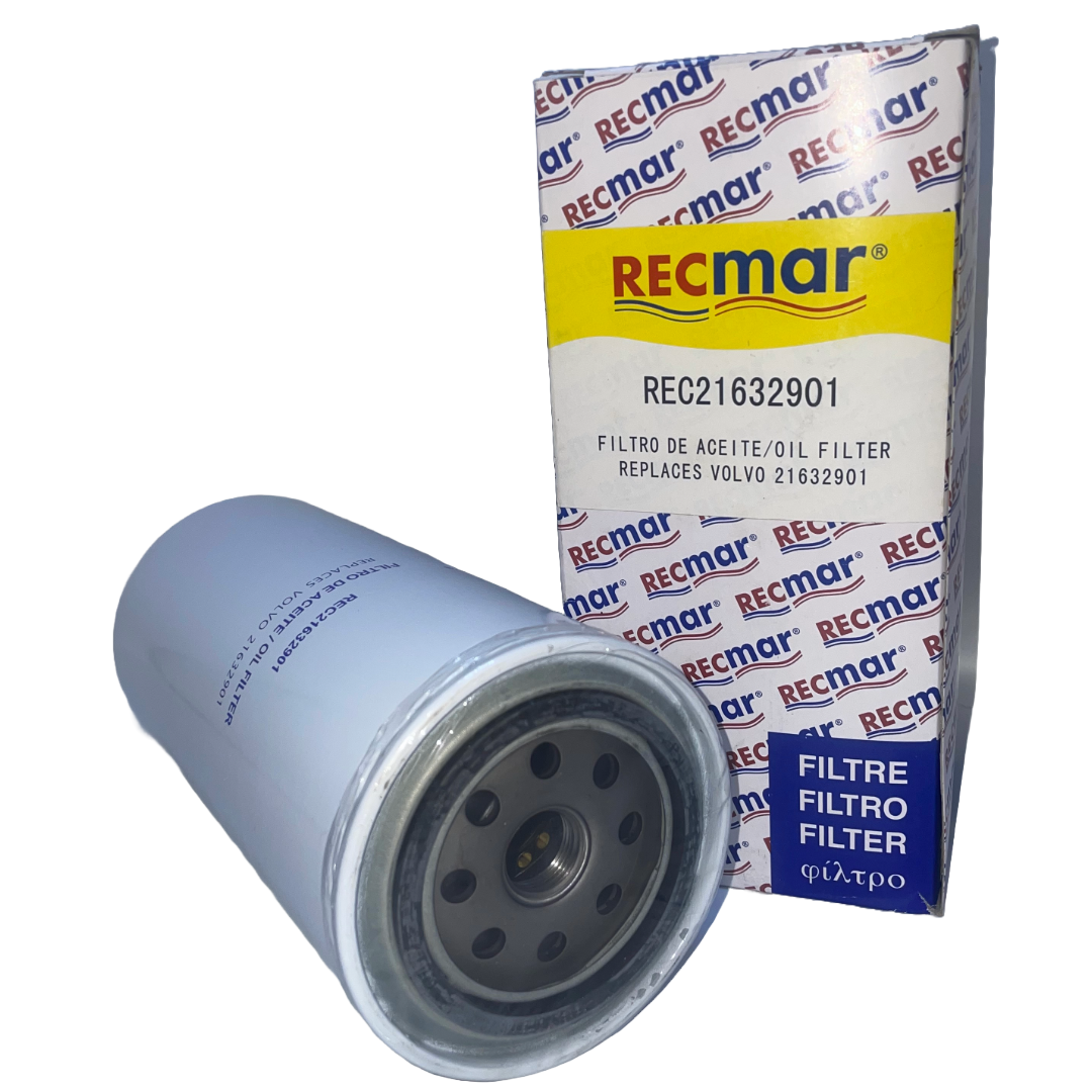 Filtro olio Recmar 21632901 per motori Volvo Penta