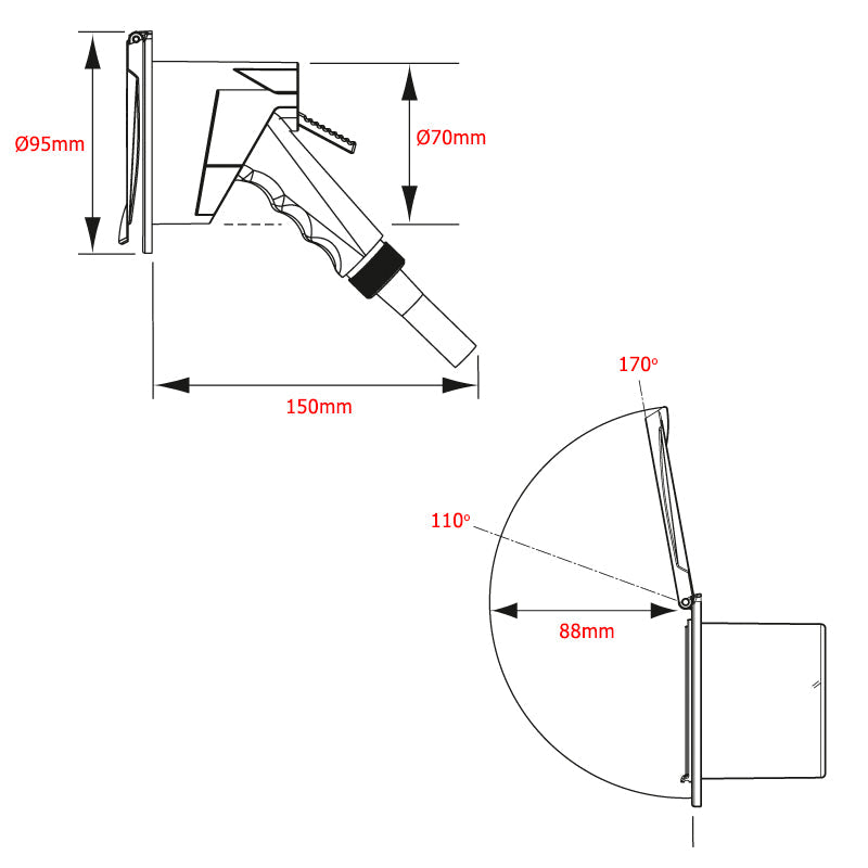 Kit doccetta + box + tubo 3 metri