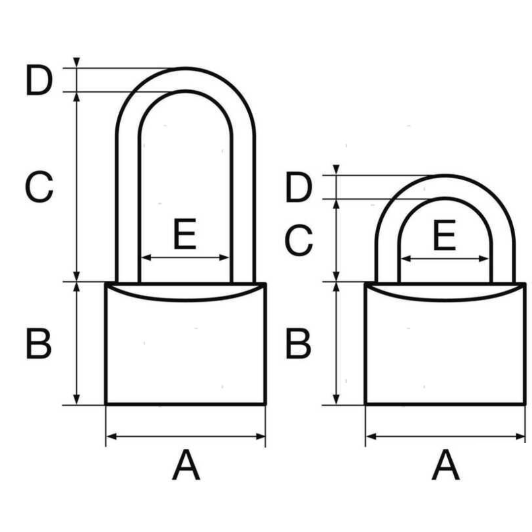 Kit Lucchetti 4+1 in acciaio inox stessa chiave