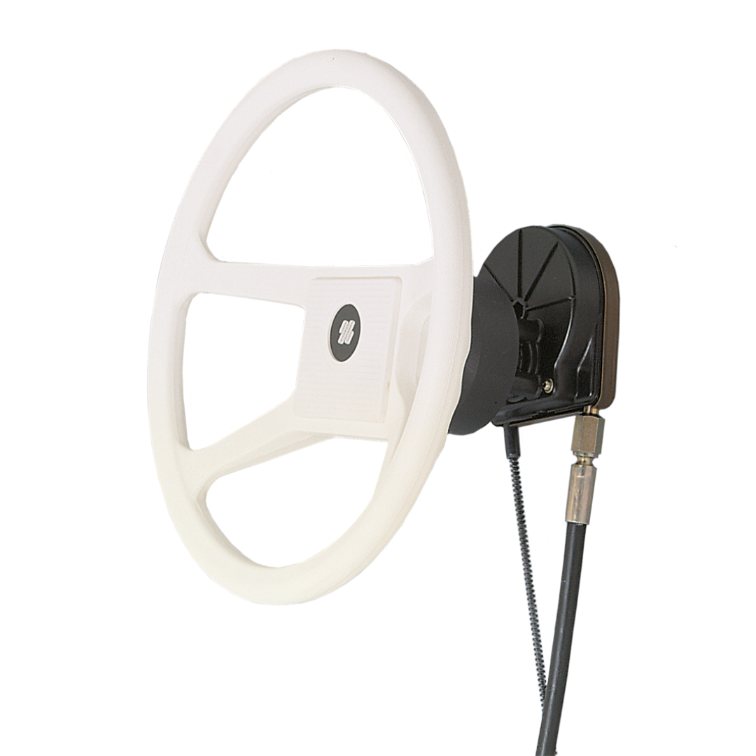 White mechanical steering T67 Ultraflex (M58 cable)