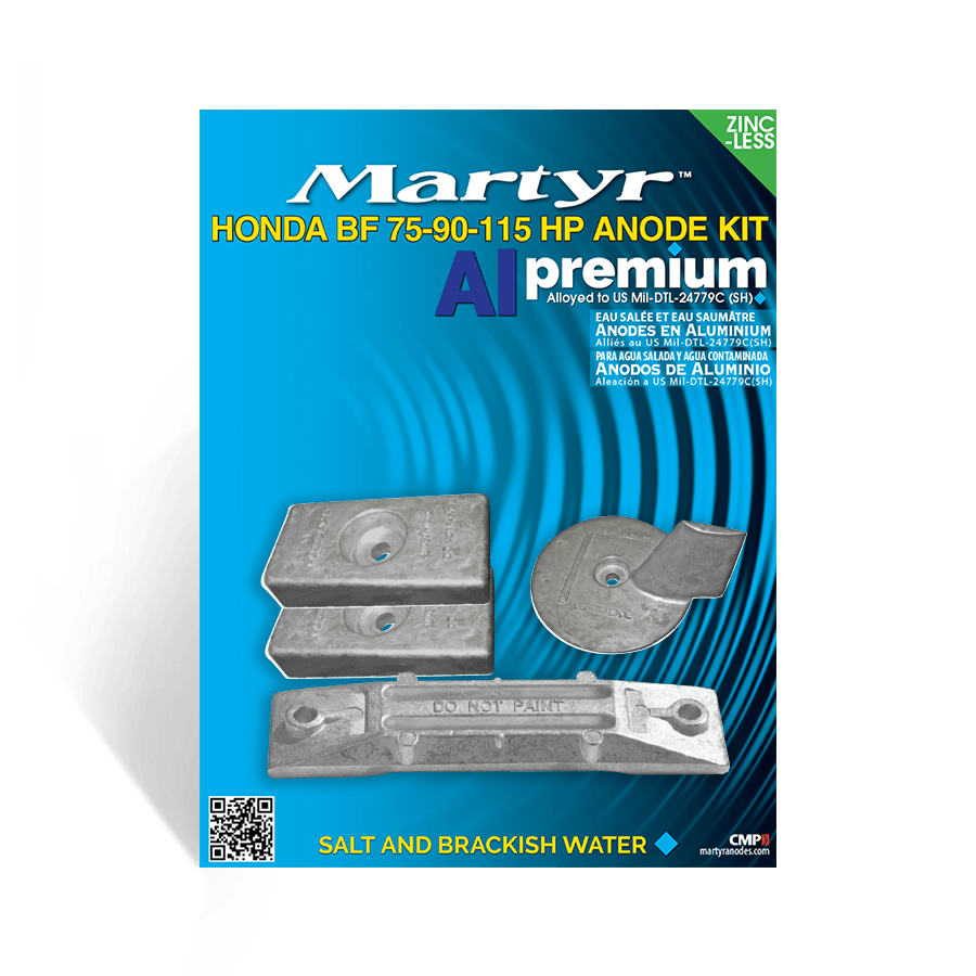 Honda BF 75/90/115 HP anode kit