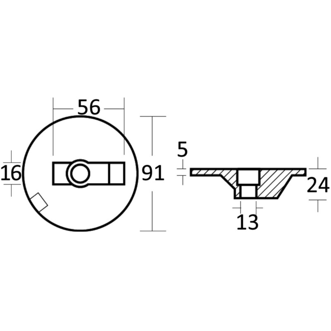 Anodo placca piede Mercruiser Bravo 3 OEM 762144