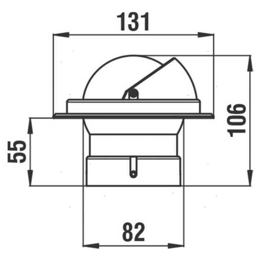 Bussola Artica BA1 Ø 76 mm lettura posteriore.