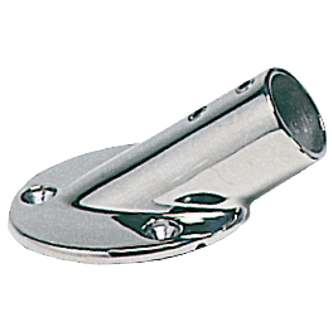 Base tonda inclinata 30° per tubi Ø 25 mm