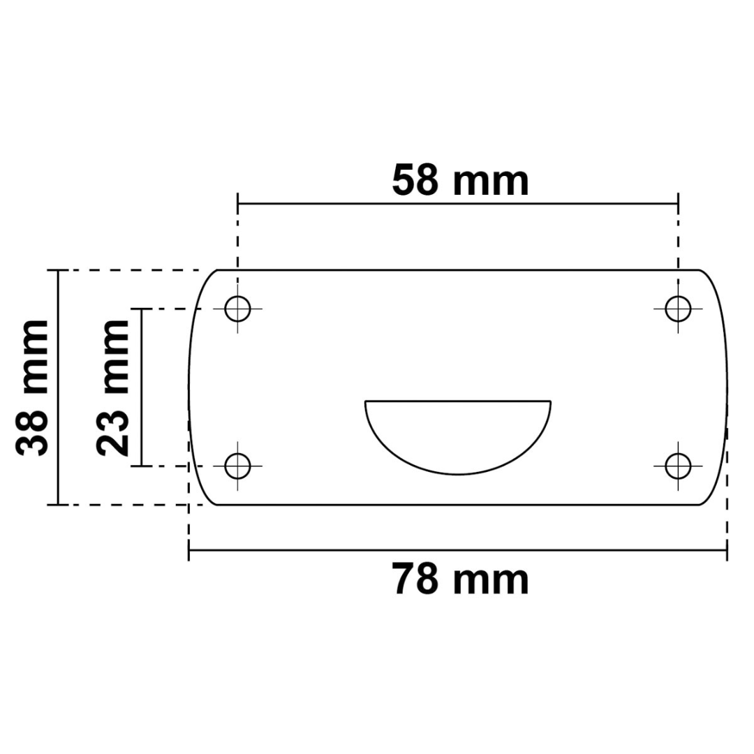 Fanale 12V 360° asta abbattibile 60 cm base piana bianco