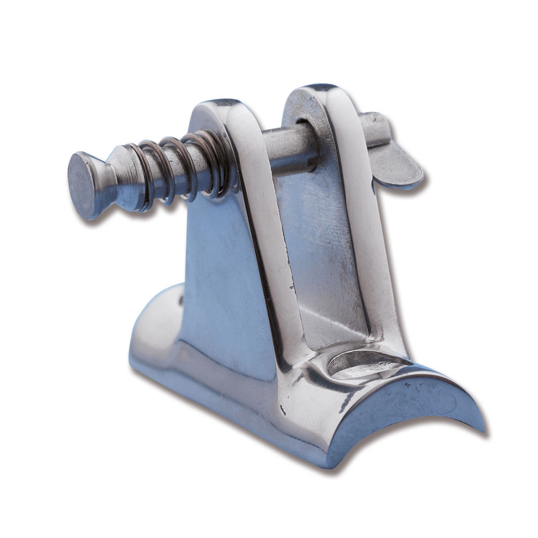 Basetta inox concava per tendalini con perno sfilabile