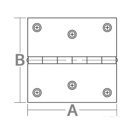 Cerniera in acciaio inox 38 x 33 mm