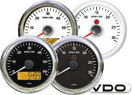 Contagiri/contaore VDO serie "white view" Ø 85 mm (Premium)