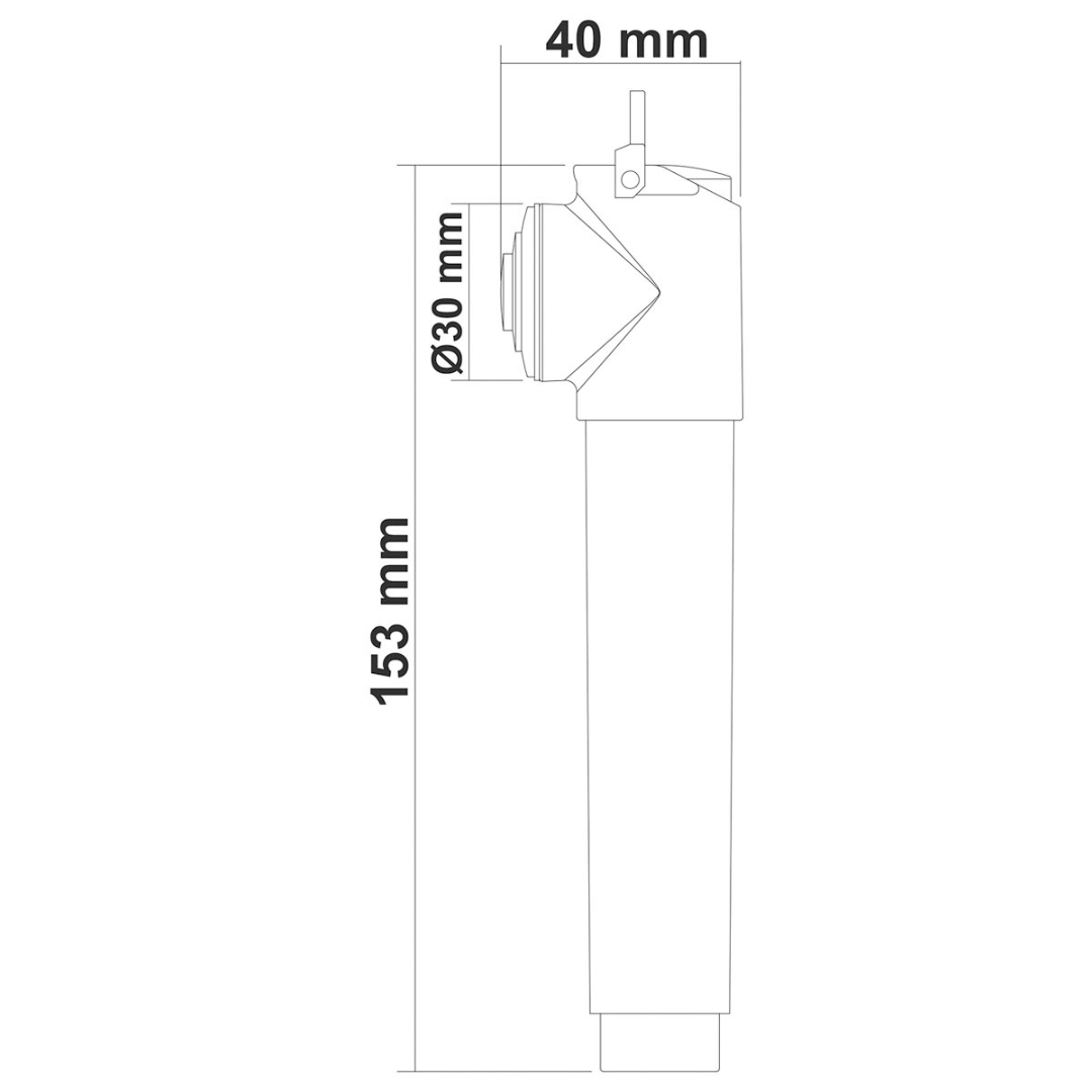 Doccetta a pulsante bianca Knob