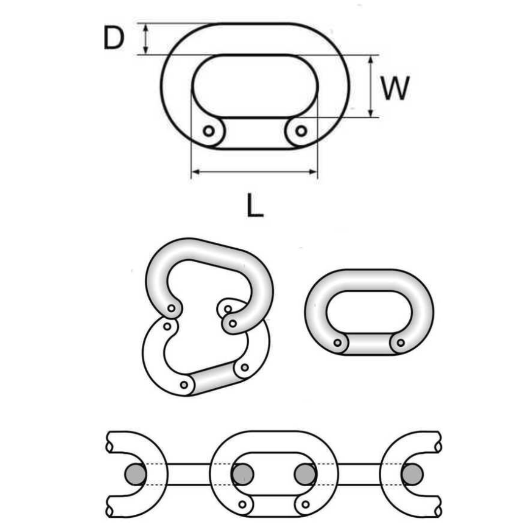 Stainless steel false links