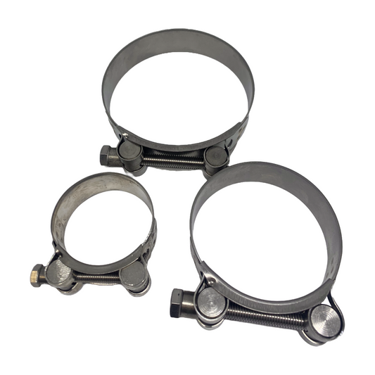 Fascetta a banda larga in acciaio inox con bullone