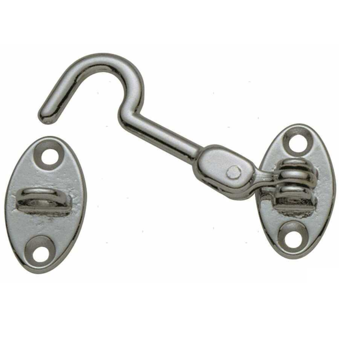 Gancio fermaporta doppio snodo in ottone cromato