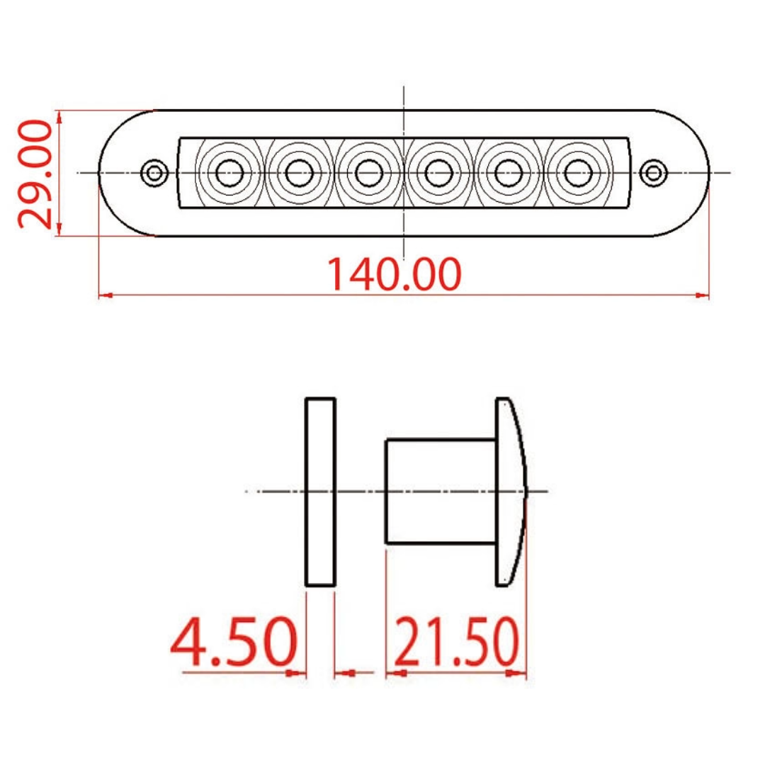 12V LED floor bar light
