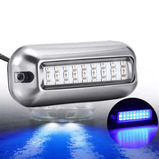 Luce in acciaio inox subacquea di poppa blu 12/24 Volts