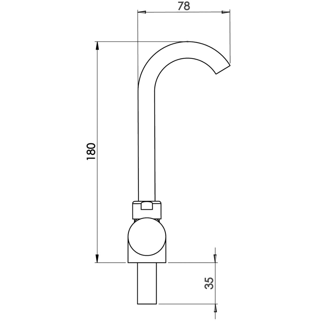 Compact swivel foldable mixer for bathroom, kitchen, boat