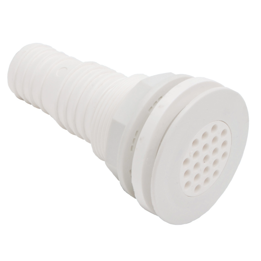 Ombrinale di scarico a filo con griglia Ø 1" 1/2 portagomma Ø 32/38 mm - Hubmarine