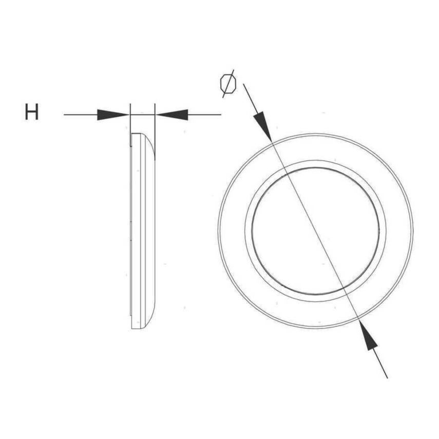 Plafoniera a LED 12V Classic inox con interruttore