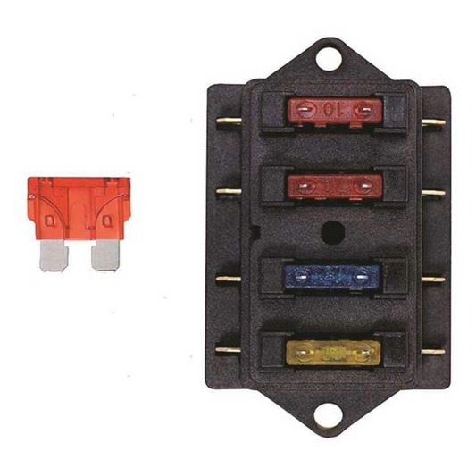 Scatola portafusibili a lama 4 posti faston impermeabile