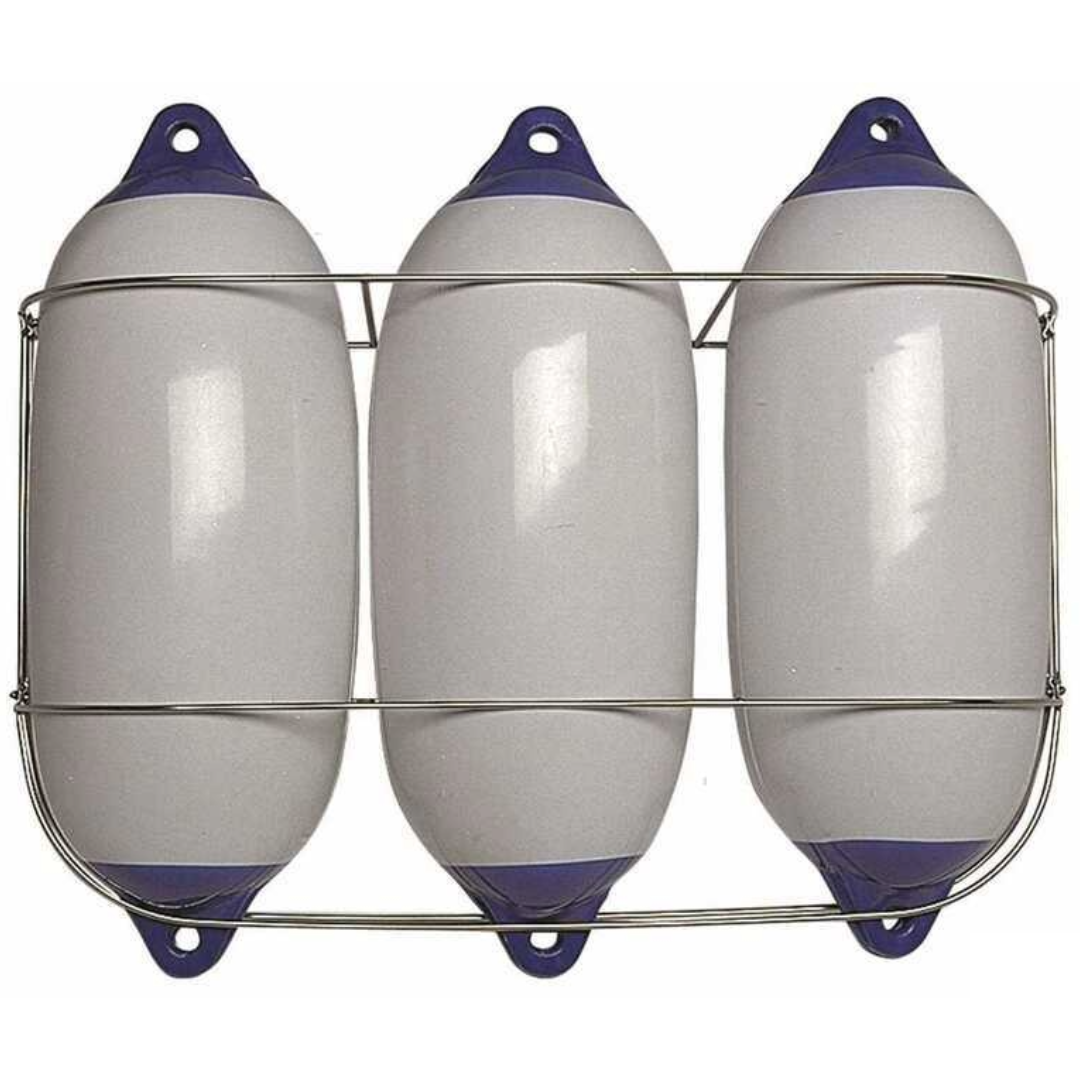 Portaparabordi inox 3 posti 63 x 22 cm