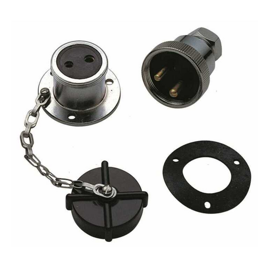 Presa + spina stagna in ottone cromato max 10 A