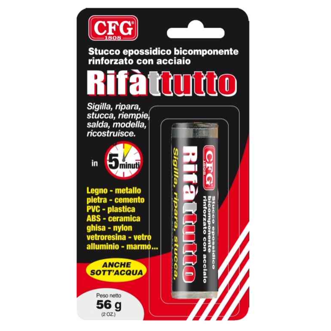 Stucco epossidico bicomponente rifatutto anche sott'acqua