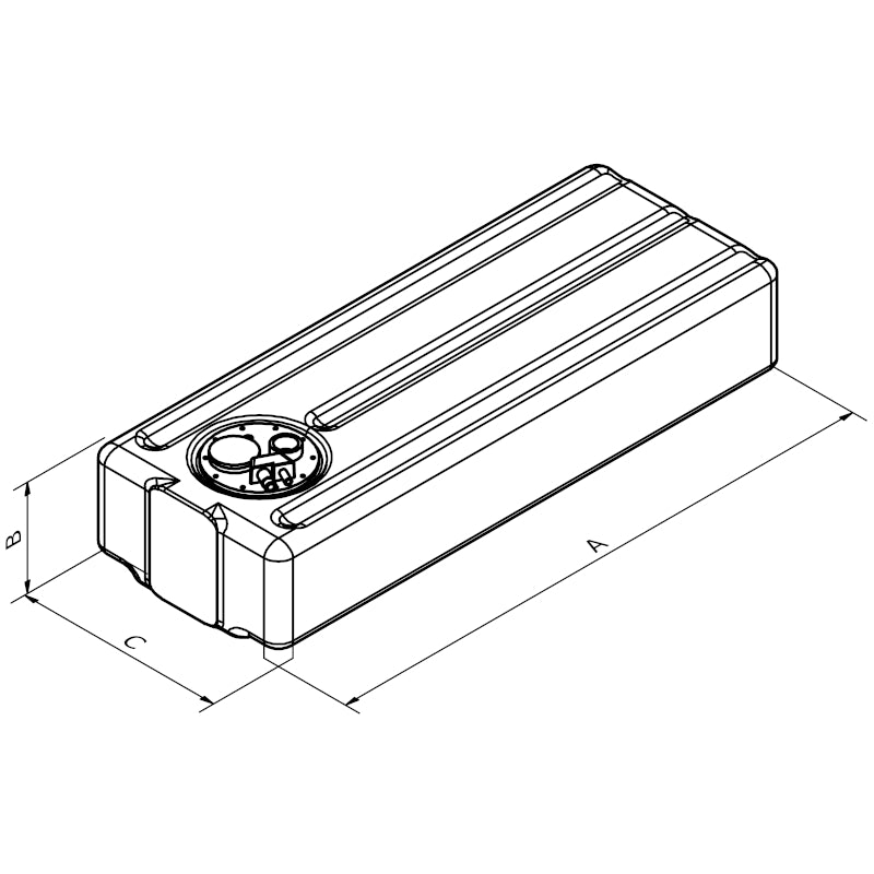 Serbatoio carburante 67 litri certificato CE CanSB piatto