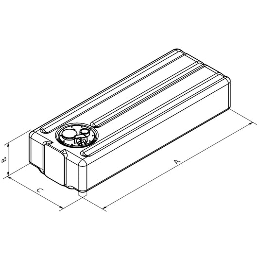 Serbatoio carburante 67 litri certificato CE CanSB piatto