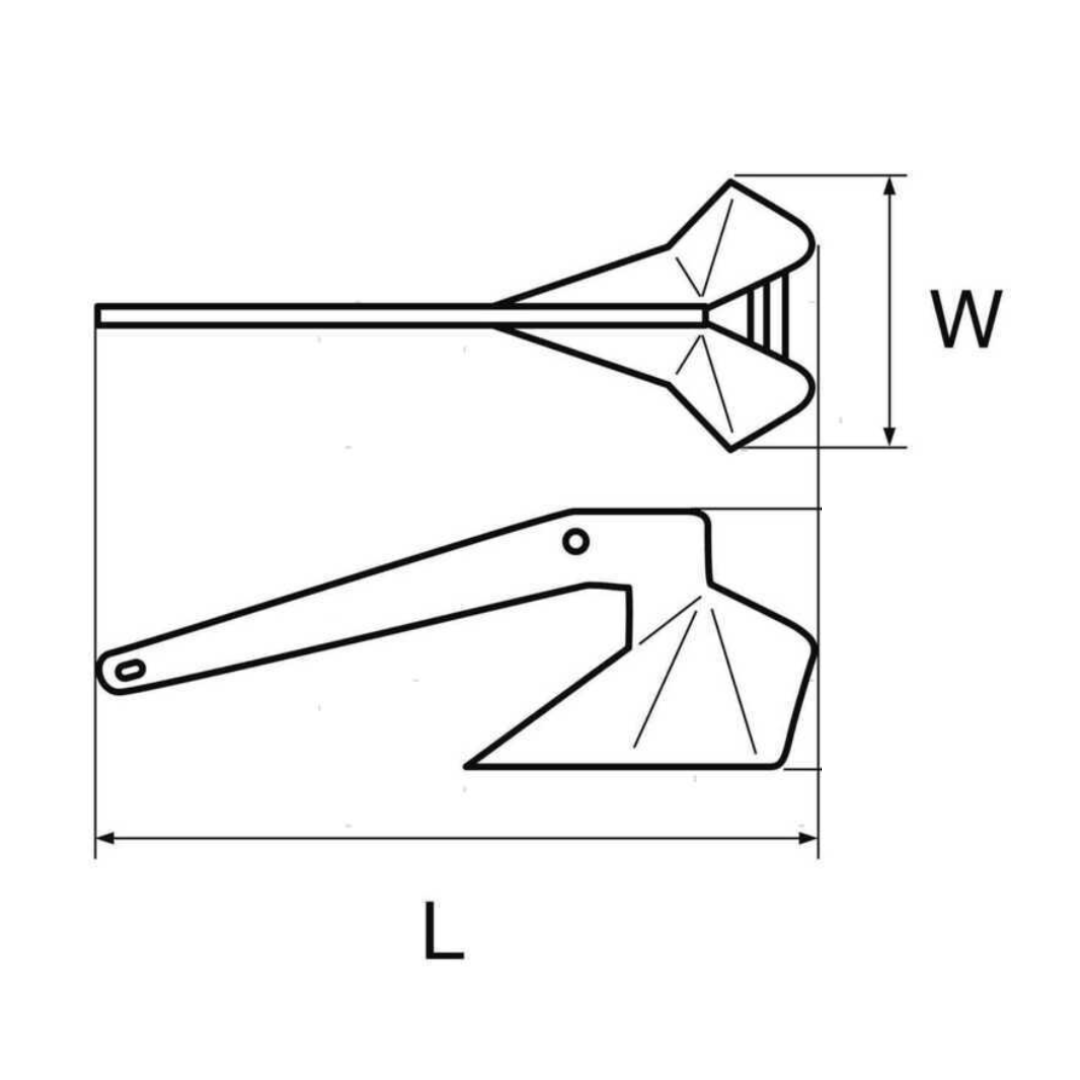 Ancora Delta® in acciaio zincato (Premium)