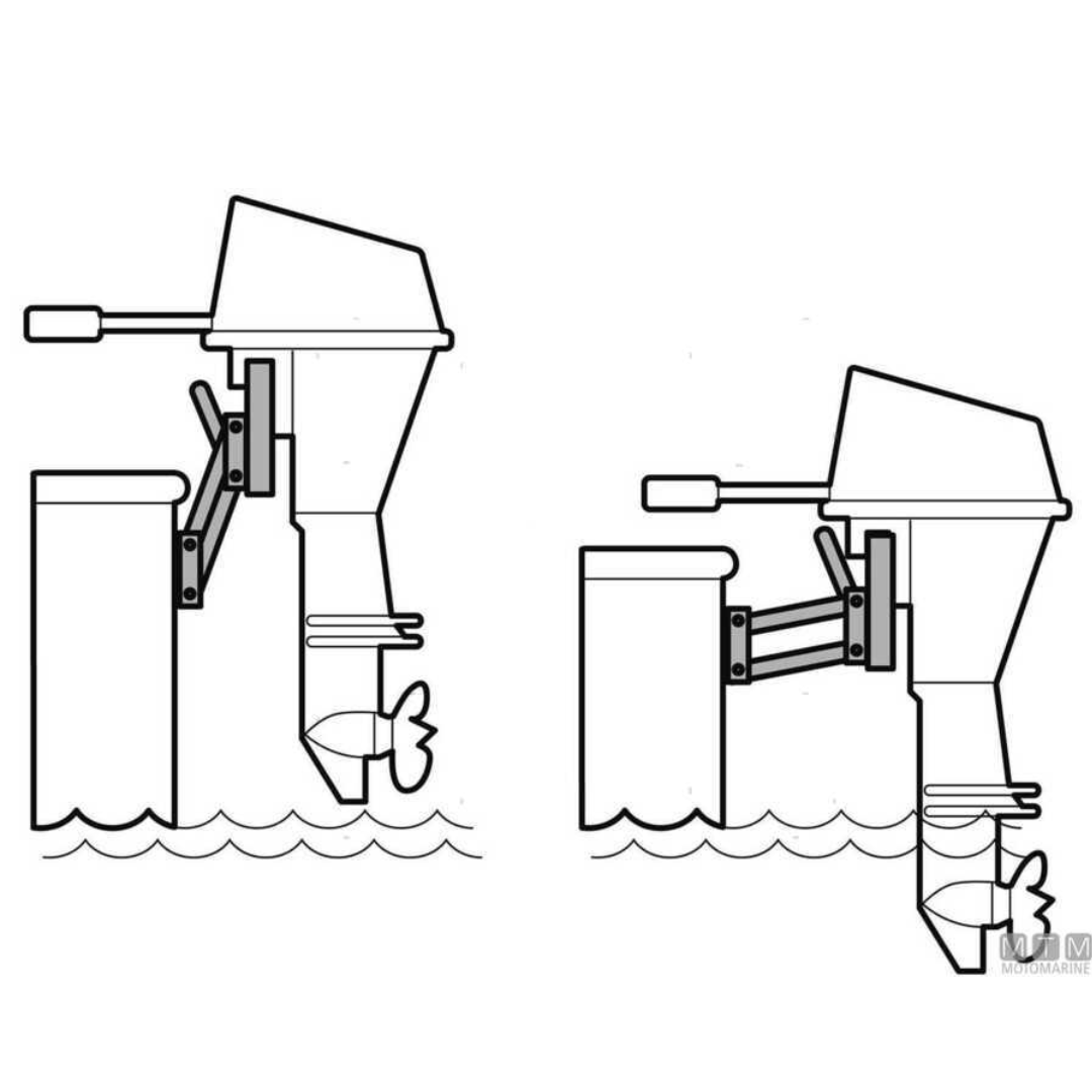 Reinforced folding engine support Max 50 Kg