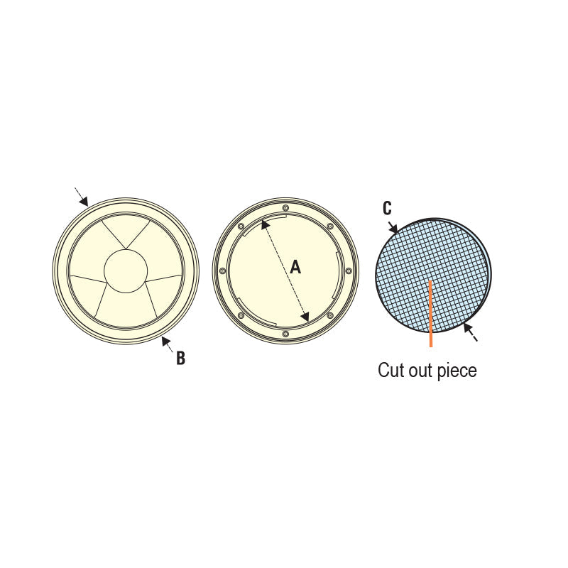 Tappo ispezione stagno nero Ø interno 104 mm
