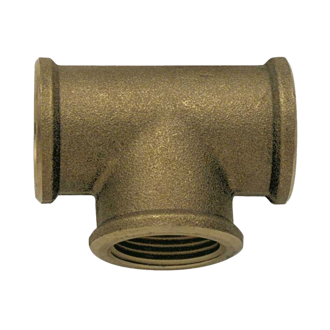 Raccordo T in ottone femmina filettato