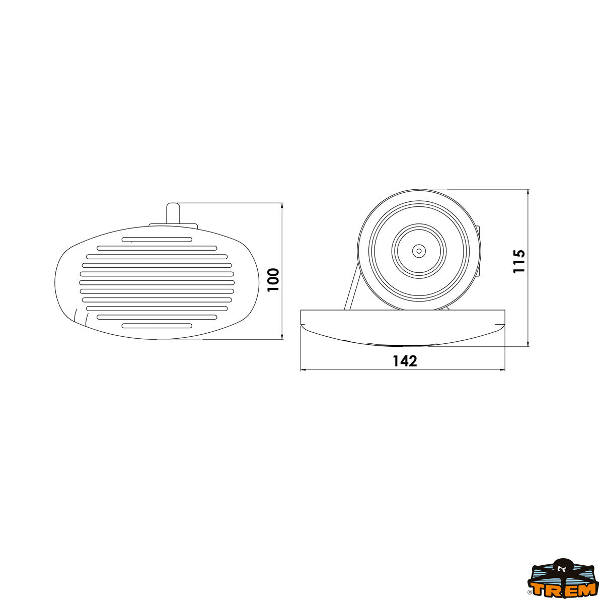 "SONORA" 130 dB built-in 12V horn