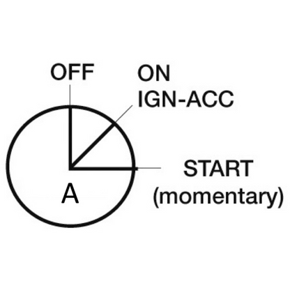 Chiave di avviamento stagna con blocchetto 3T / 3P
