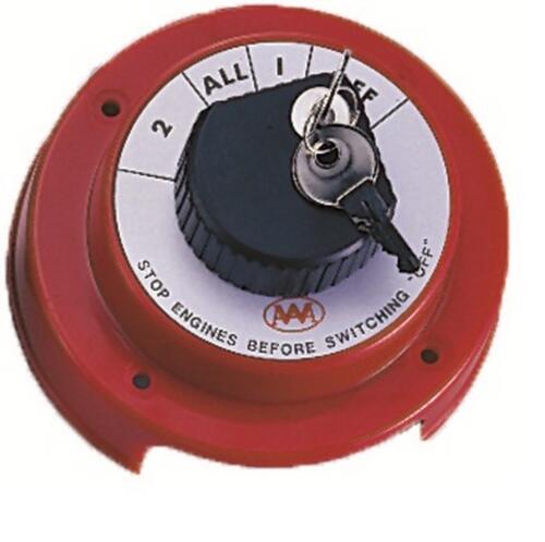 Battery switch diverter for 2 175 amp batteries with safety keys