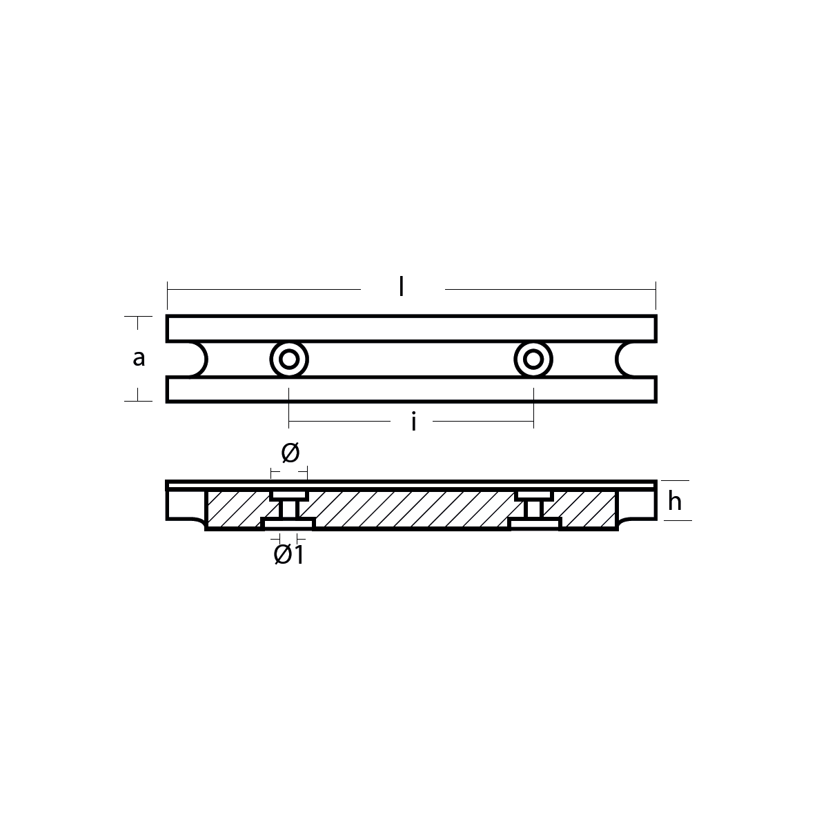 Anodo a Barra Alluminio Yamaha 40-100 HP e Selva (Rif. 6H1-45251-02)