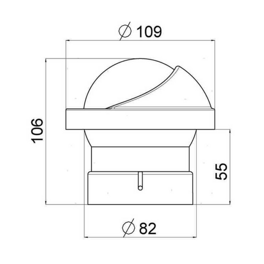 Bussola Artica BA1 Ø 76 mm lettura frontale