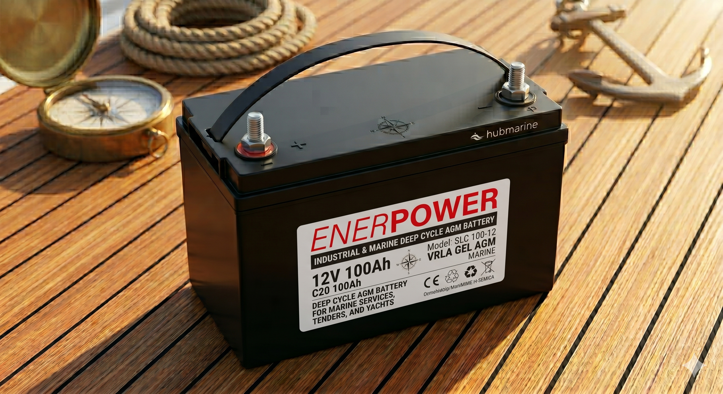 Batteria Servizi + avviamento Nautica AGM 12V 100Ah | Deep Cycle (Ciclo Profondo)