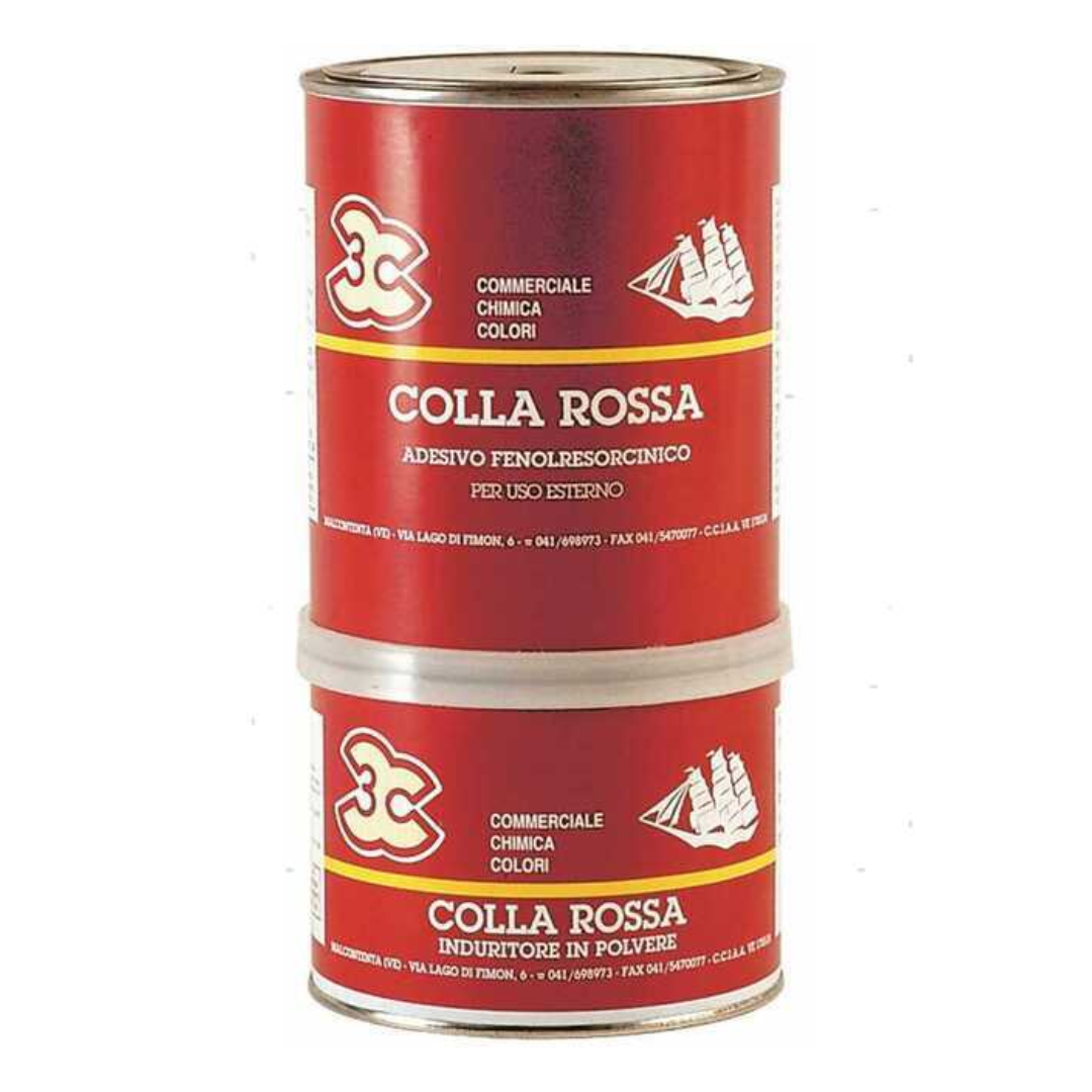 Colla rossa 3C bicomponente 0,5 Kg