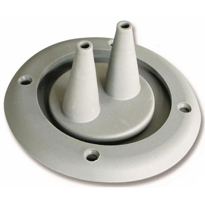 Cuffia passaparatia 2 fori bianca Ø 50 mm per timoneria idraulica