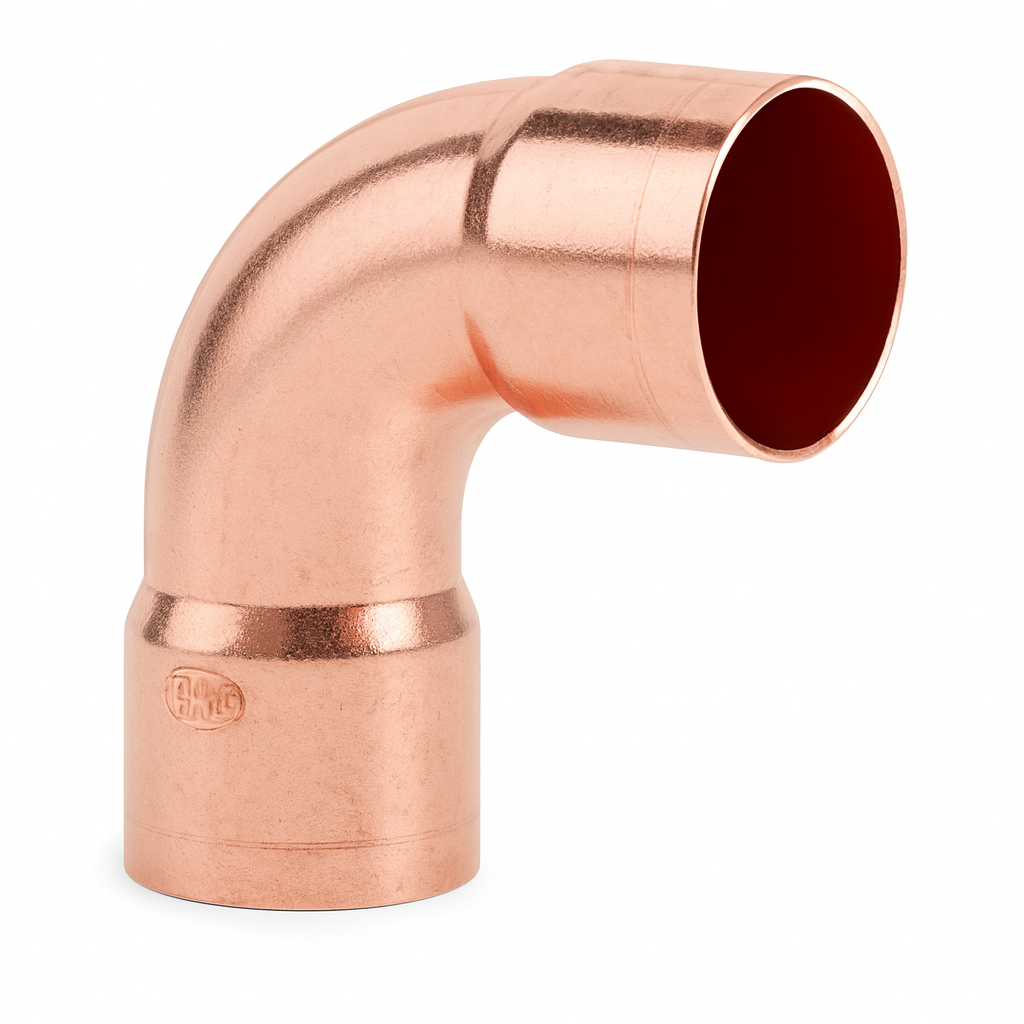 Curva 90° a saldare in rame Femmina - Femmina