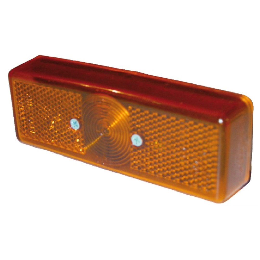 Fanale d'Ingombro Arancione con Catadiottro - Universale Carrelli Cresci, Ellebi