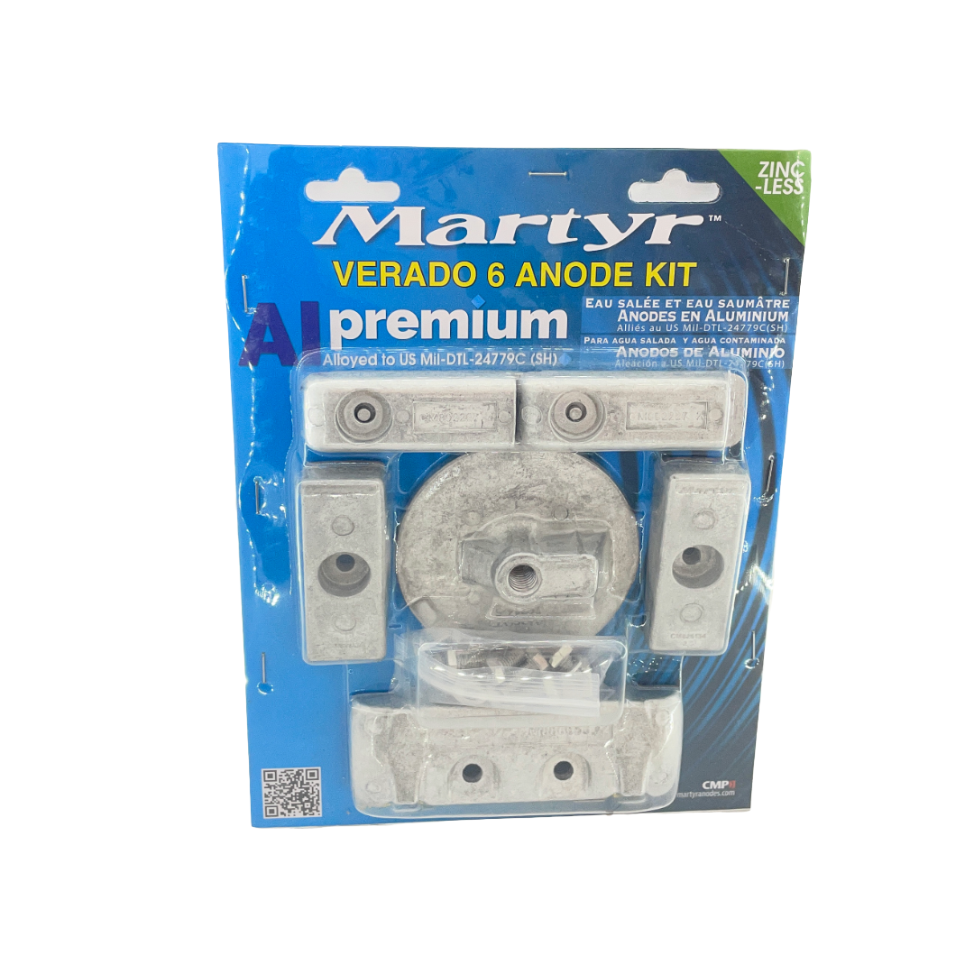 Kit anodi per Mercury Verado L6 cilindri vecchia generazione in alluminio