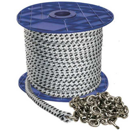 Kit ancora inox , catena calibrata Inox + treccia