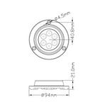 Luce in acciaio inox subacquea bianca 6 Led
