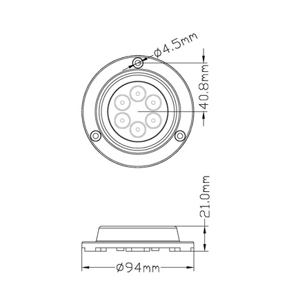 Luce in acciaio inox subacquea bianca 6 Led