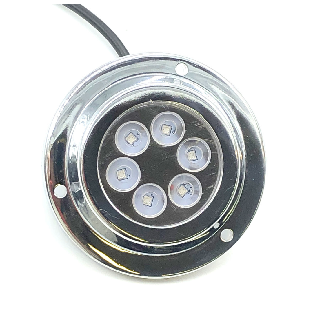 Luce in acciaio inox subacquea bianca 6 Led